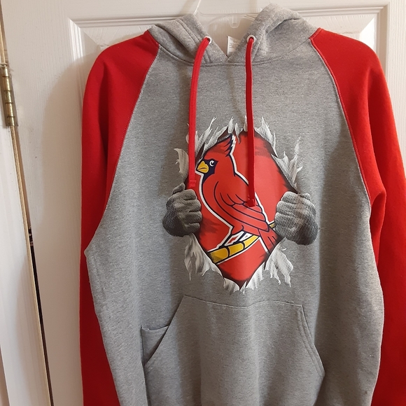 St. Louis Cardinals hoodie Together 20 Preowned Size Large Gray and Red Colors - Picture 1 of 8